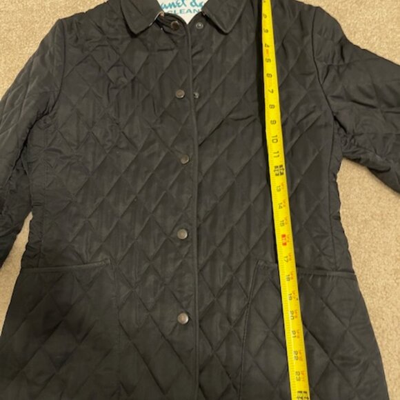 Burberry Quilted Jacket Black Logo Plaid Small - Picture 11 of 12